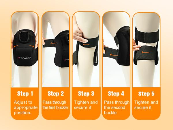 Portable Knee Massager with Heat 9 Heat 5 Vibration 3 Intensity, Christmas Gift for Mom Dad