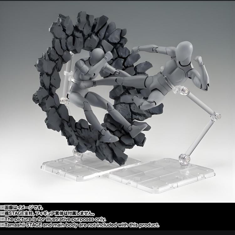 Tamashii Effect Impact & Debris Set Universal 1/12 Scale Accessory Kit for Shf Figures Includes Crashing Rocks with Mist