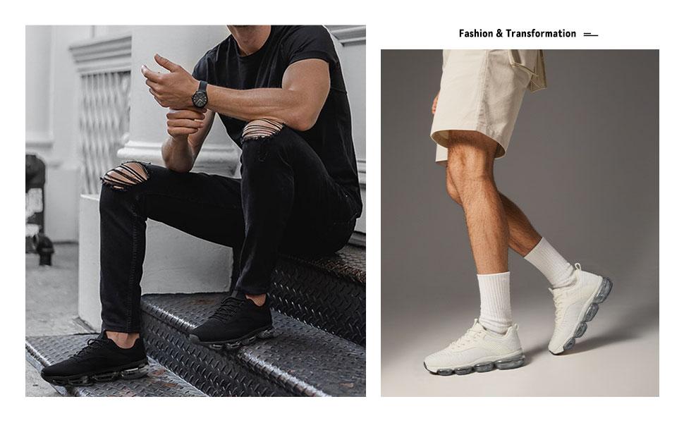 Men's Casual Mesh Lightweight Breathable Running Shoes for Treadmill Wear, Comfortable Fashion Sporty Sneakers, Sports Walking Training Shoes for Daily Wear