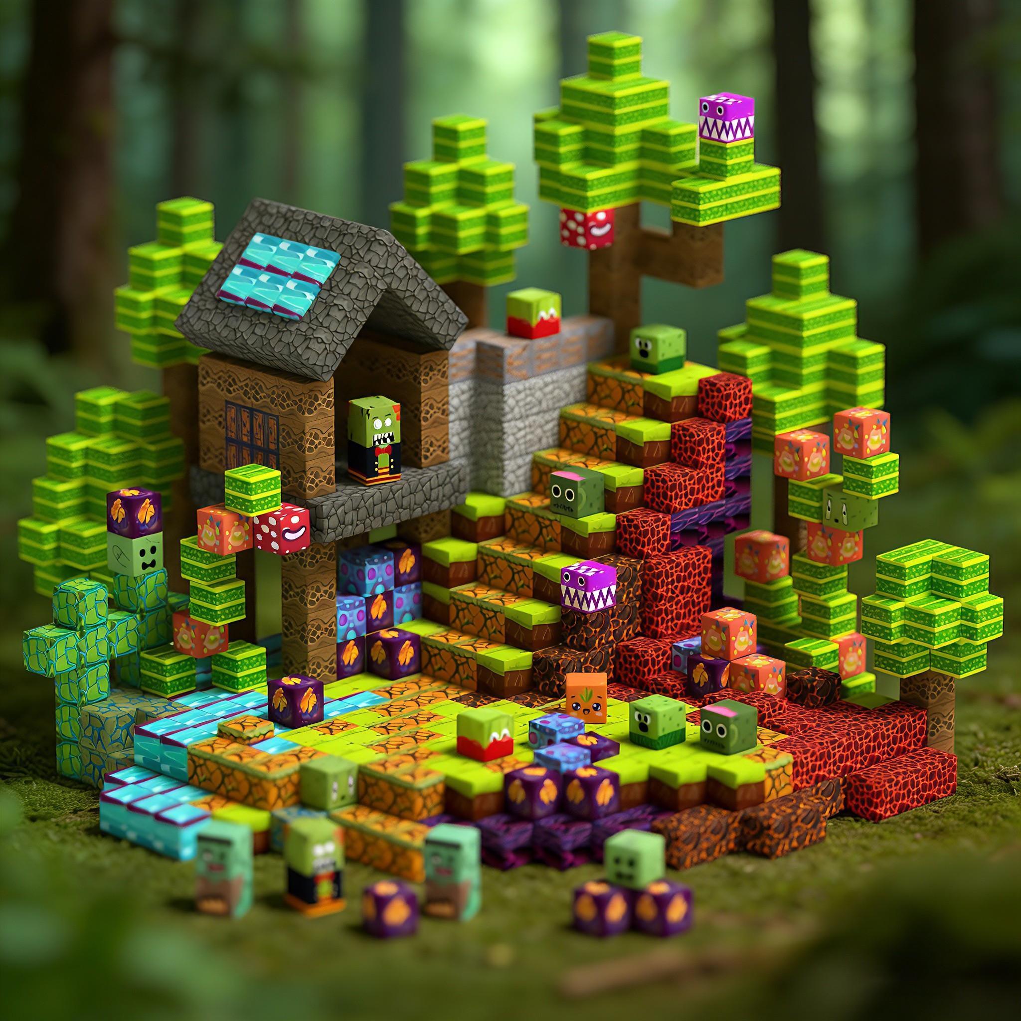 100pcs/150pcs Magnetic Building Block Puzzle Toy, Forest Construction Set, Stem Sensory Stack Magnet Toy, 4-8 Years Old Boys Birthday Gift