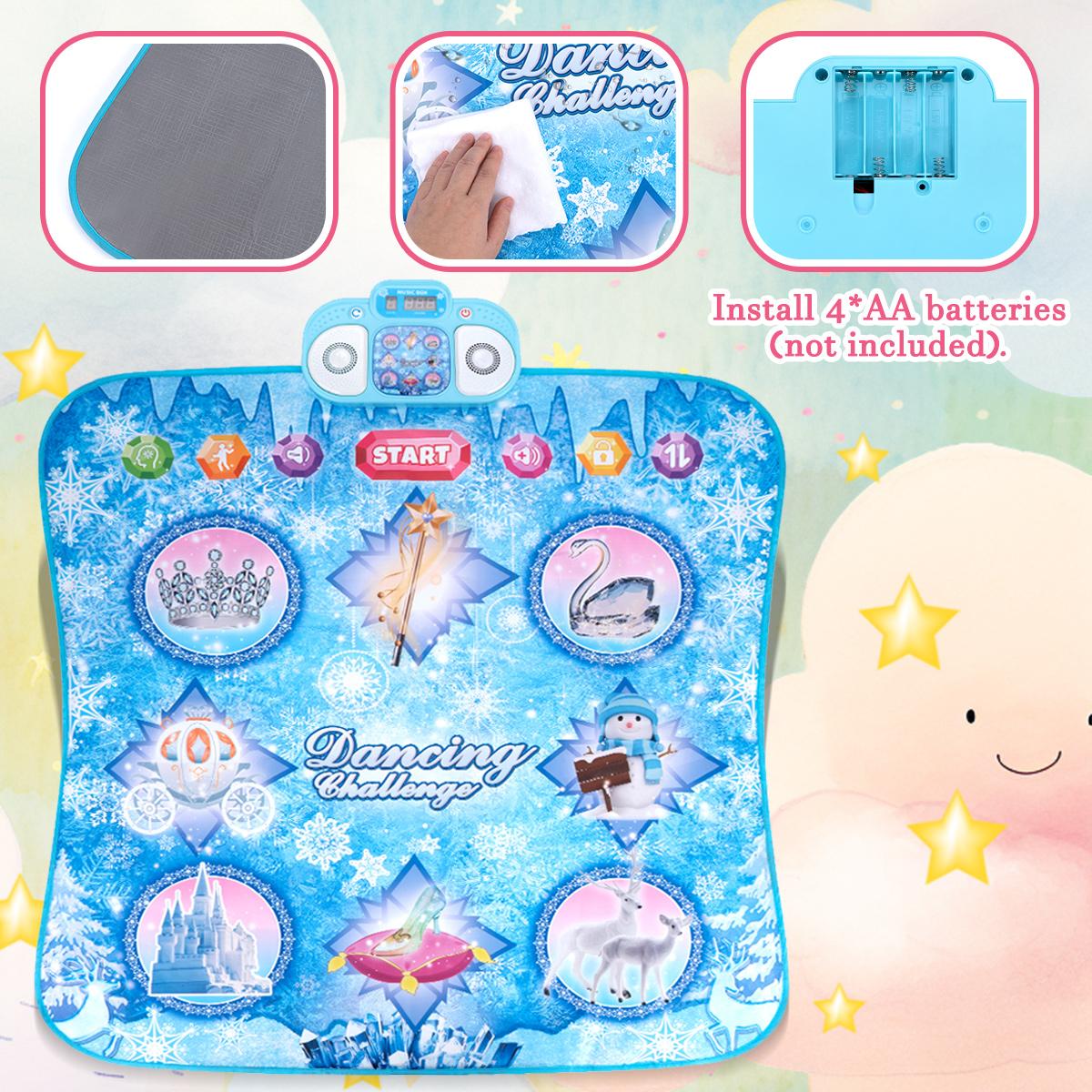 Electronic Dance Game Pad, Multifunctional Modes, LED Lights & Music, Birthday Gift Toy for Girls, Interactive Dancing Mat