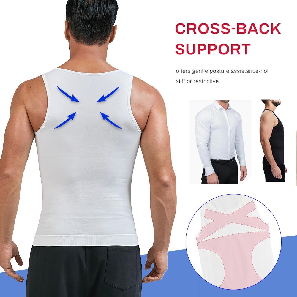 Mens Compression Shapewear Sleeveless Tummy Control Gym Fitness Soft Body Shaper Breathable Tank Top