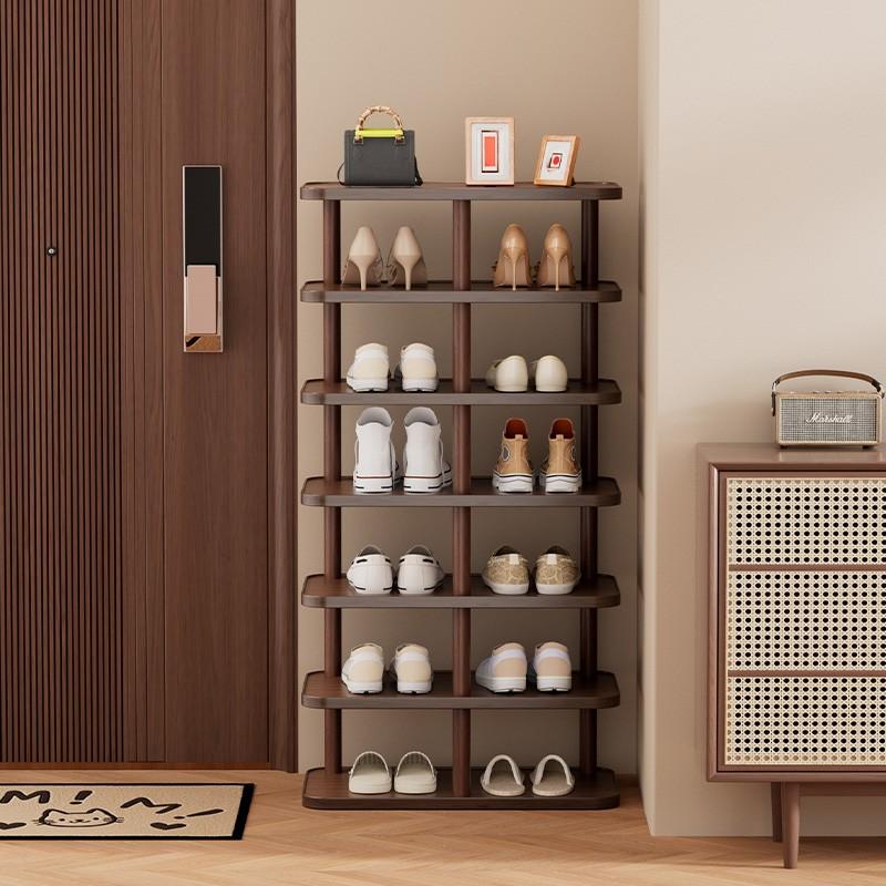 Multi-Layer Shoe Rack for Small Spaces, Easy Assembly Storage Organizer, Fits Narrow Areas Like Hallways & Bedrooms, Holds Up to Two Pairs Per Shelf