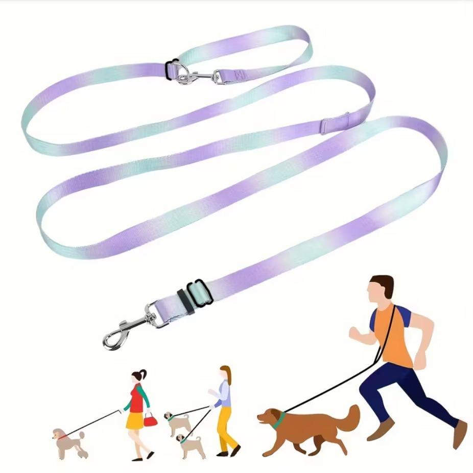 Adjustable Pet Leash, Gradient Color Outdoor Dog Walking Leash, Durable and Comfortable Pet Harness, Ideal for Daily Walks