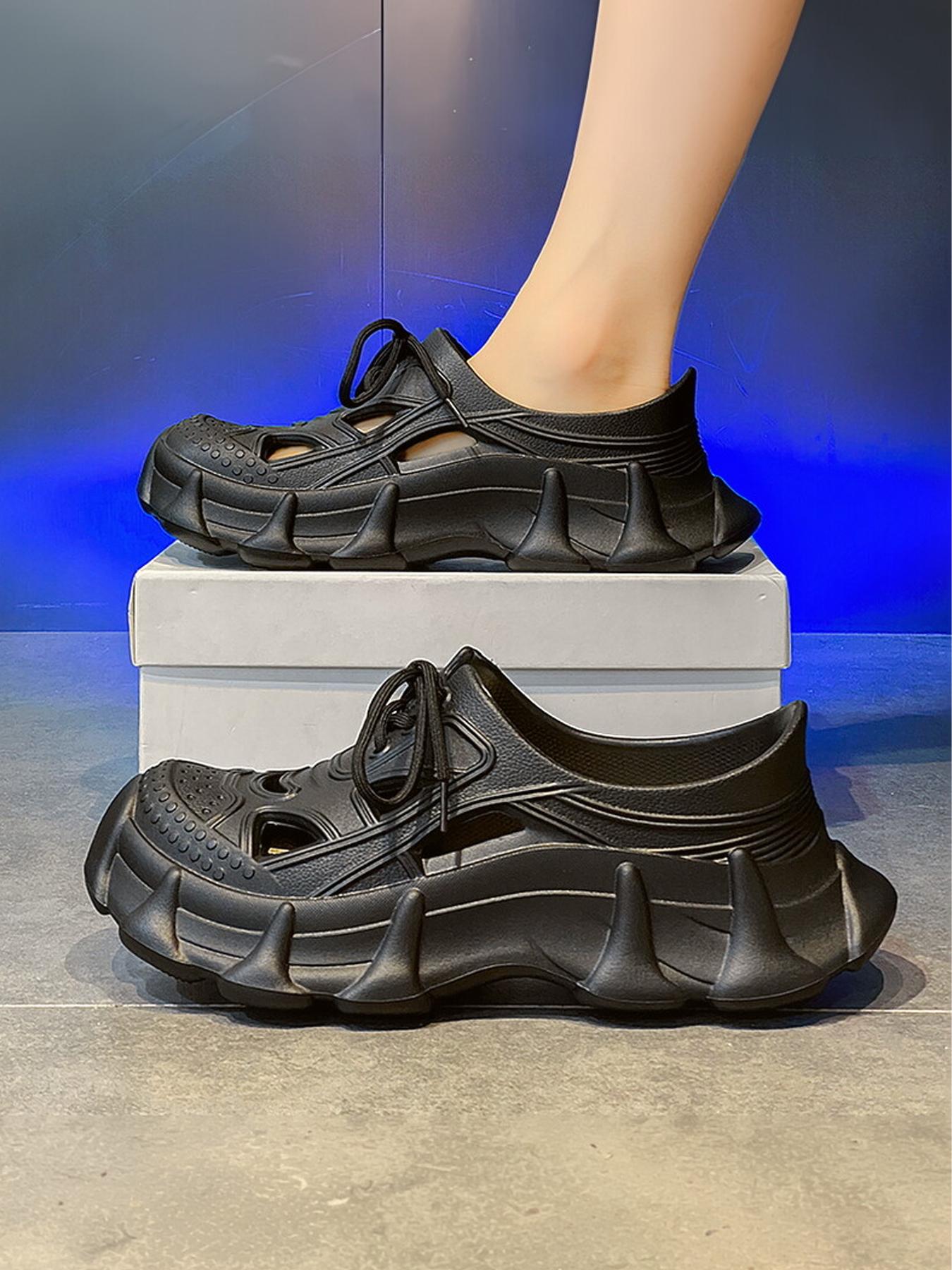 Men's Classic Breathable Perforated Slip-On Sandals Lightweight EVA Non-Slip Beach Slippers Waterproof Outdoor Garden Shoes Comfortable Casual Footwear for Summer Driving Walking & Daily Use