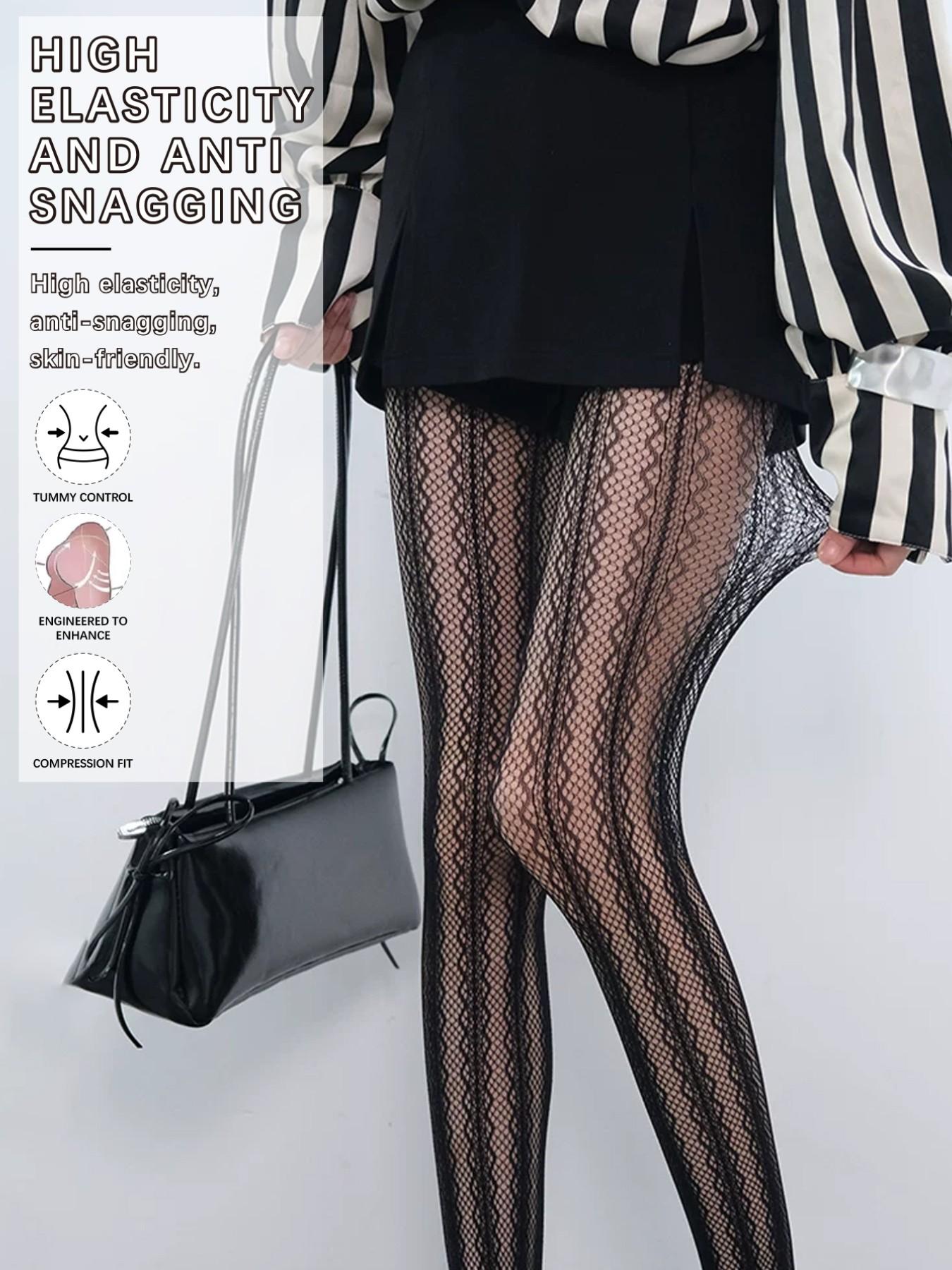 Women's Lace Mesh Stockings, Boho Style Fitted Design, Floral Patterned Fashion Accessory, Comfortable Daily Wear