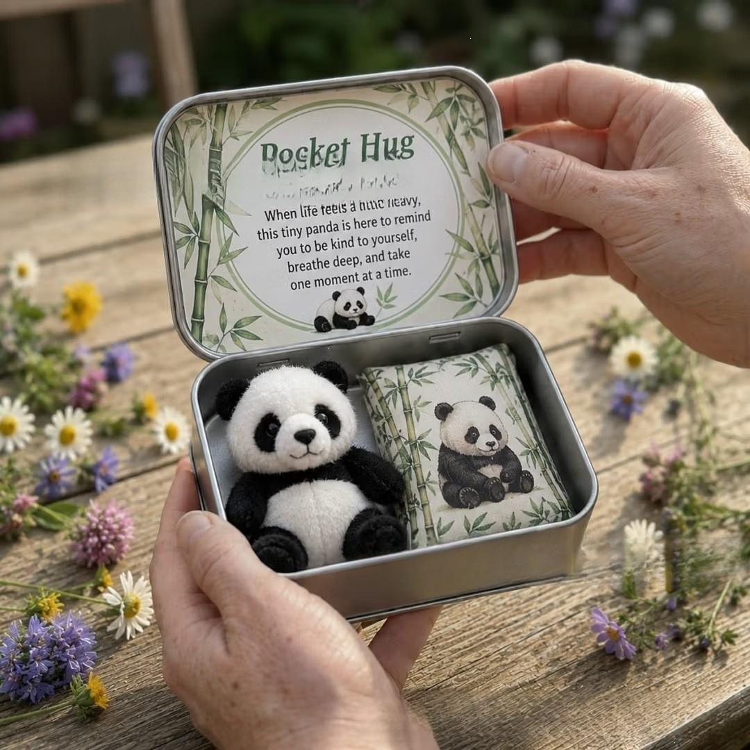 Fashionable Portable Personalized Creative New Hug Plush Keepsake Tin, Pocket Memorial Iron Box Gift, Unique Souvenir Container