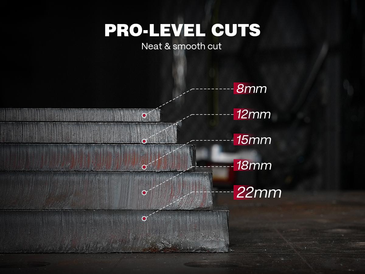 ARCCAPTAIN iControl CUT55 Prolux Plasma Cutter Machine, [APP Control] 55 Amp Non-Touch Pilot Arc, 120V/240V, Upgraded LED Display, Grid Cutting, Rust Removal, Air Pressure Detection for Home DIY,  Multiprocess Cutting Machinefor Dad and Men