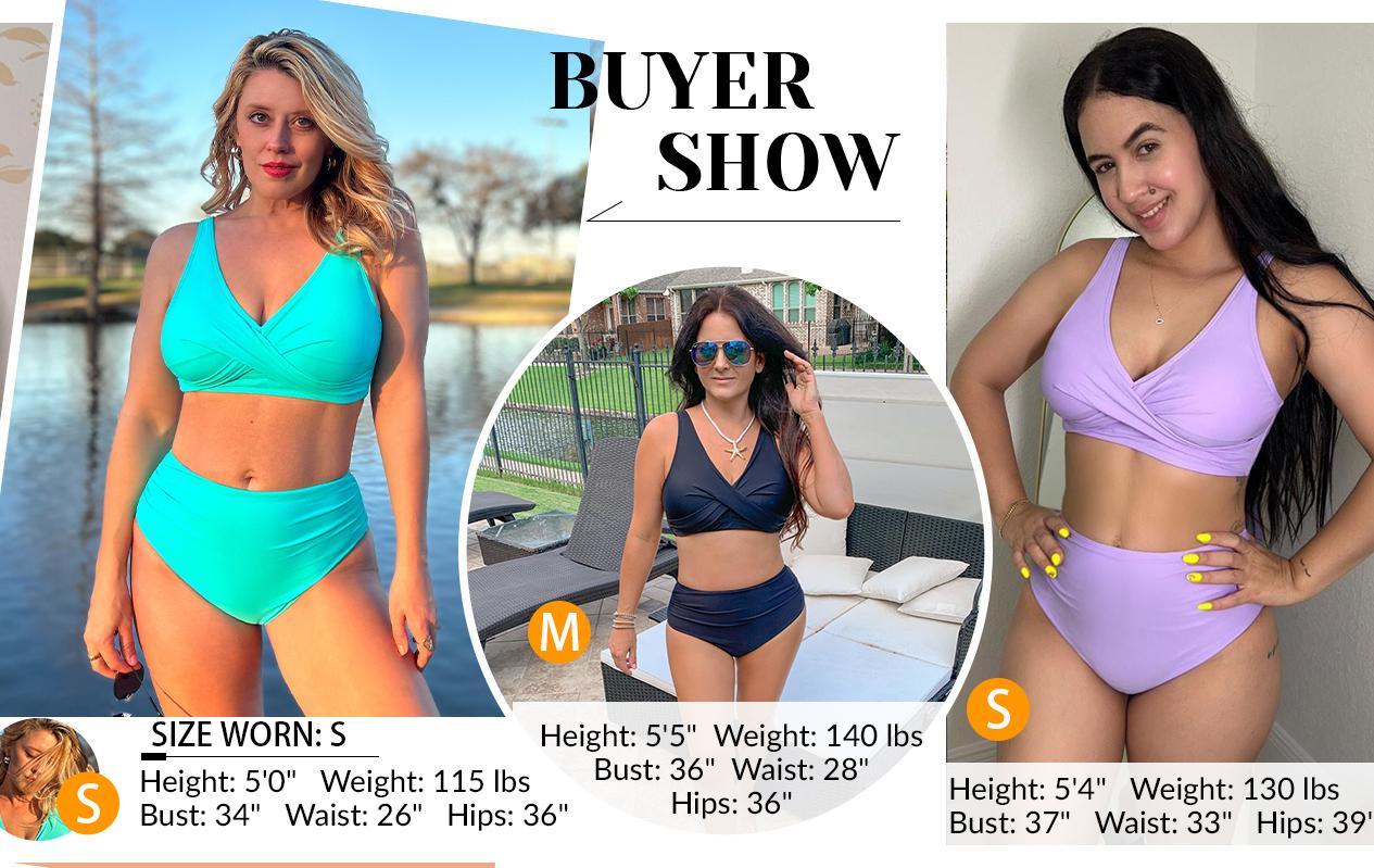 Yonique Women's Two Piece High Waisted Bikini Set Tummy Control Swimsuit Full Coverage Bathing Suit Criss Cross Bikini Top Twist Front Bikini Top with Ruched Bikini Bottoms Yonique Women's Two Piece High Waisted Bikini Set Tummy Control Swimsuit Full Coverage Bathing Suit Criss Cross Bikini Top Twist Front Bikini Top with Ruched Bikini Bottoms