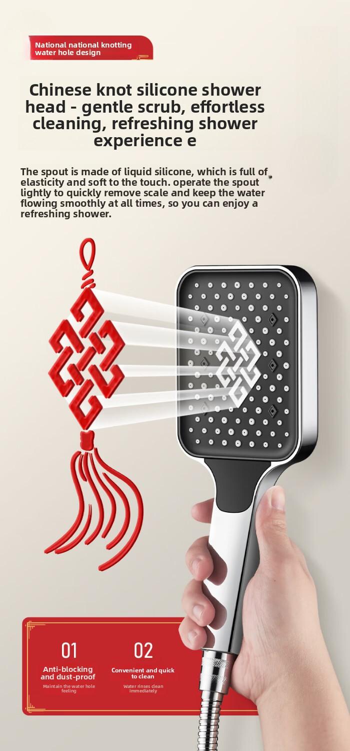 High-pressure shower head, pressurized shower set, bathroom shower spray, high-pressure single-head shower head