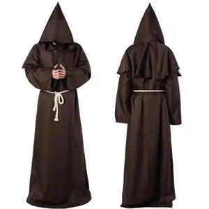 Halloween Role Play Medieval Monk Priest Magician Wizard Costume Stage Performance Props Men's Clothing Anime Character Clothes