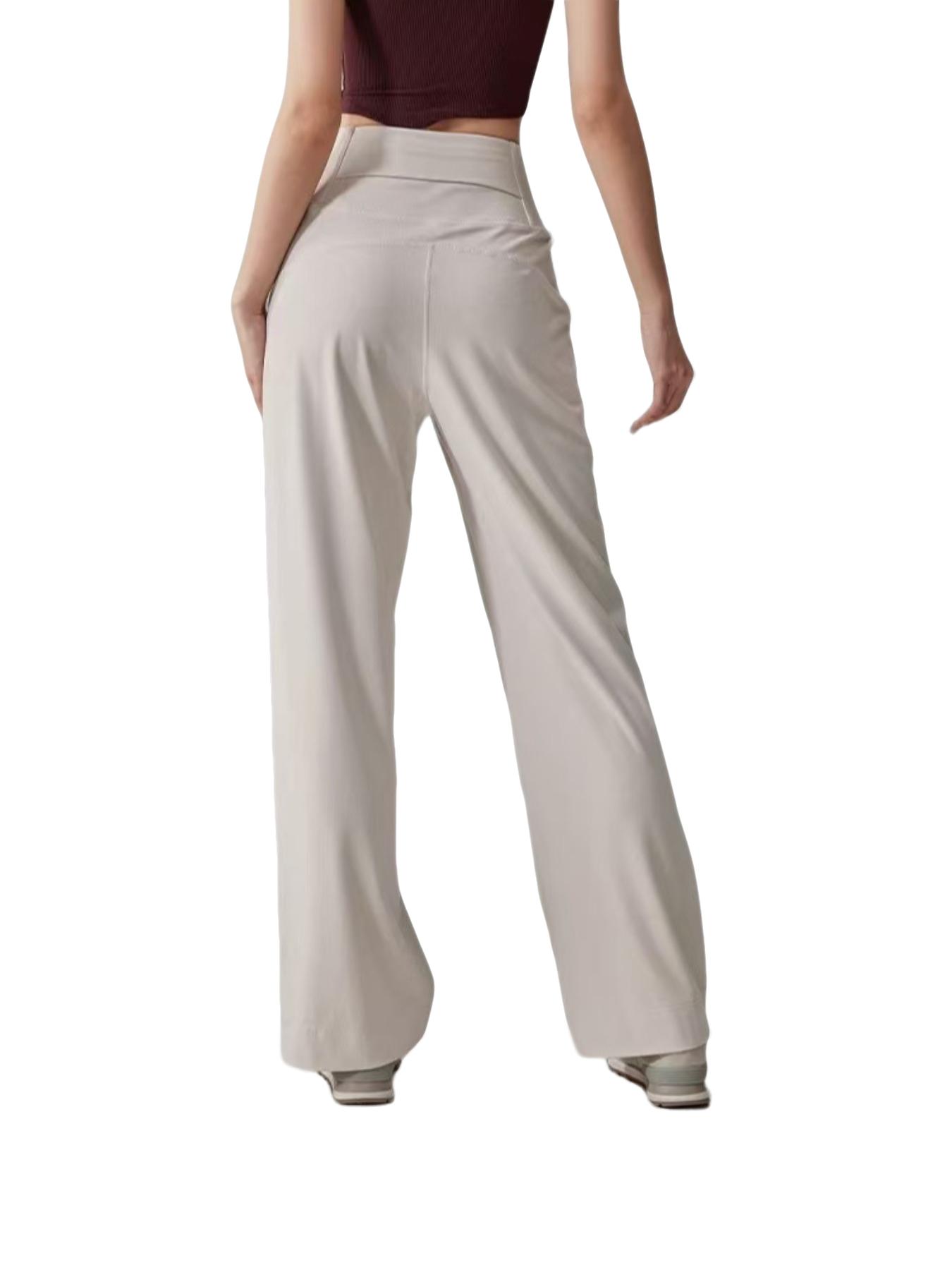 Women's High Waist, Loose Fit Breathable Quick-Dry Running Training Gym Wear, Comfortable Straight Leg Workout Bottoms, Breathable Activewear Bottoms