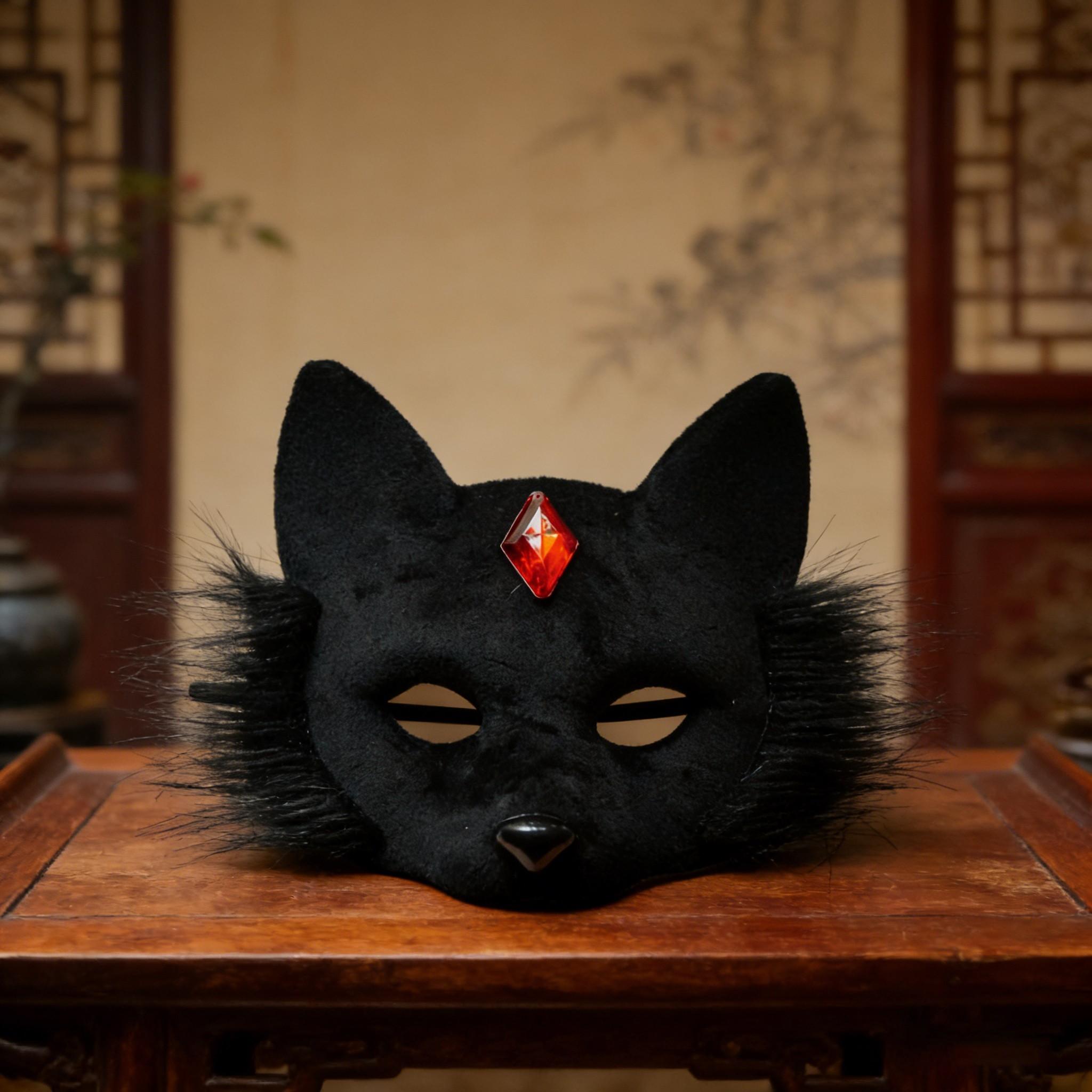 2026 Best-Selling Fox Mask Two Colors Available, Detailed Craftsmanship, Realistic Design, Perfect for Halloween Carnival Festivals Parties