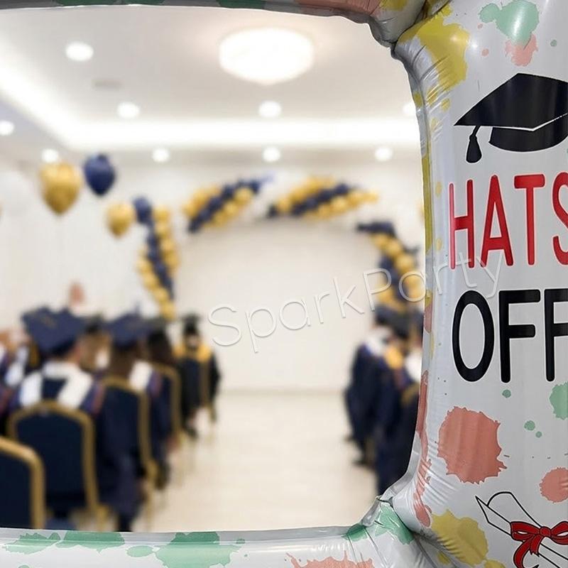 3pcs/set Graduation Frame Balloon Set, Perfect for 2026 Graduation Party Decor, Selfie Props, Celebration Banners, Aluminum Foil Balloons