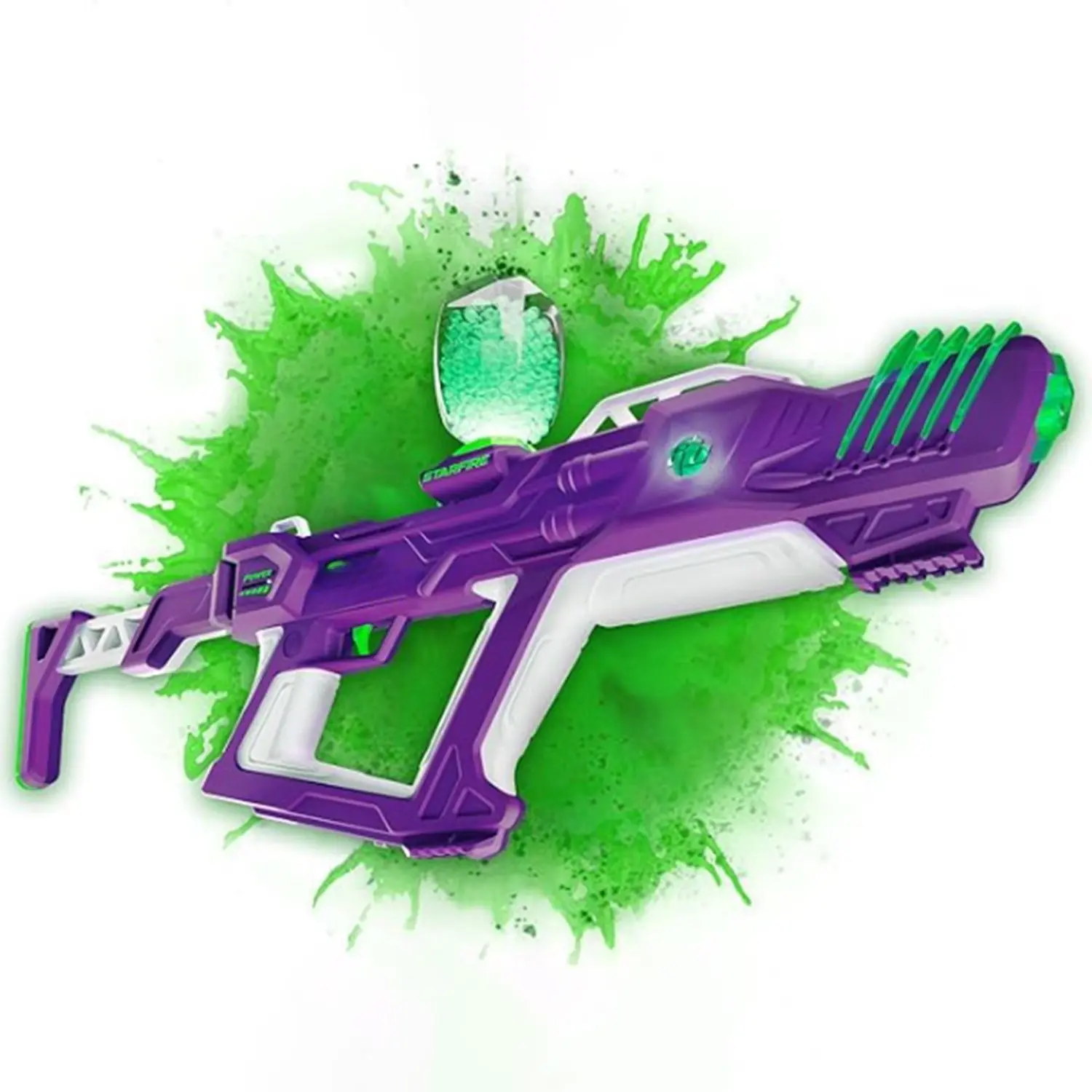 Glow-in-the-Dark Gellet Ball Blaster Toy for Teen Boy Gifts Outdoors - High Performance, 6000 Gellets, 170-250 FPS, 150FT Range, Semi-Auto/Full-Auto/Triple Burst Modes, Ages 14+