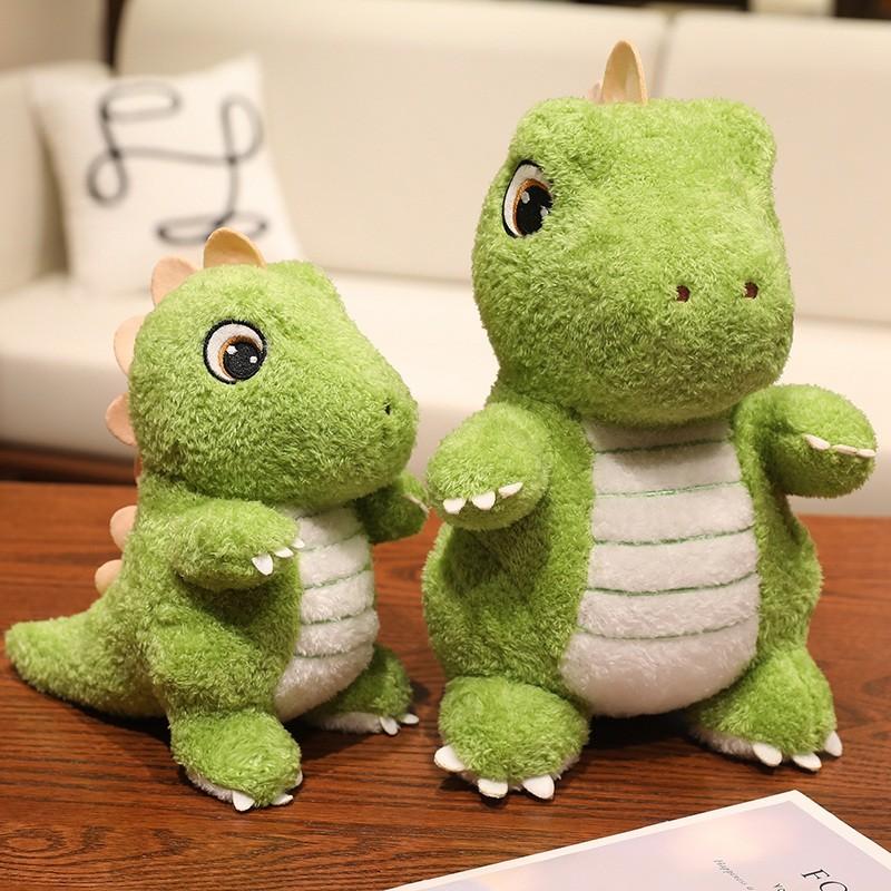 Cute green dinosaur plush toy with adorable, big eyes and endearing expressions, perfect for kids. Soft and comfortable, it can be used as a sofa cushion. A fun gift for children’s festivals, birthdays, or Christmas.