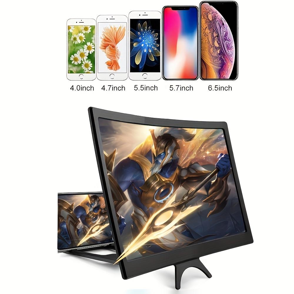 12 Inch Phone Projector, 3D Screen Extender for Movies Games Videos, Foldable Smartphone Stand, Enhance Your Viewing Experience