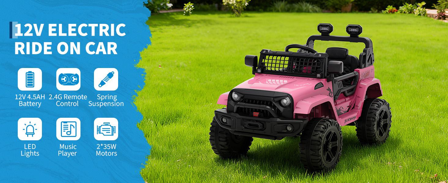 Kids Electric Ride-On Truck Interior