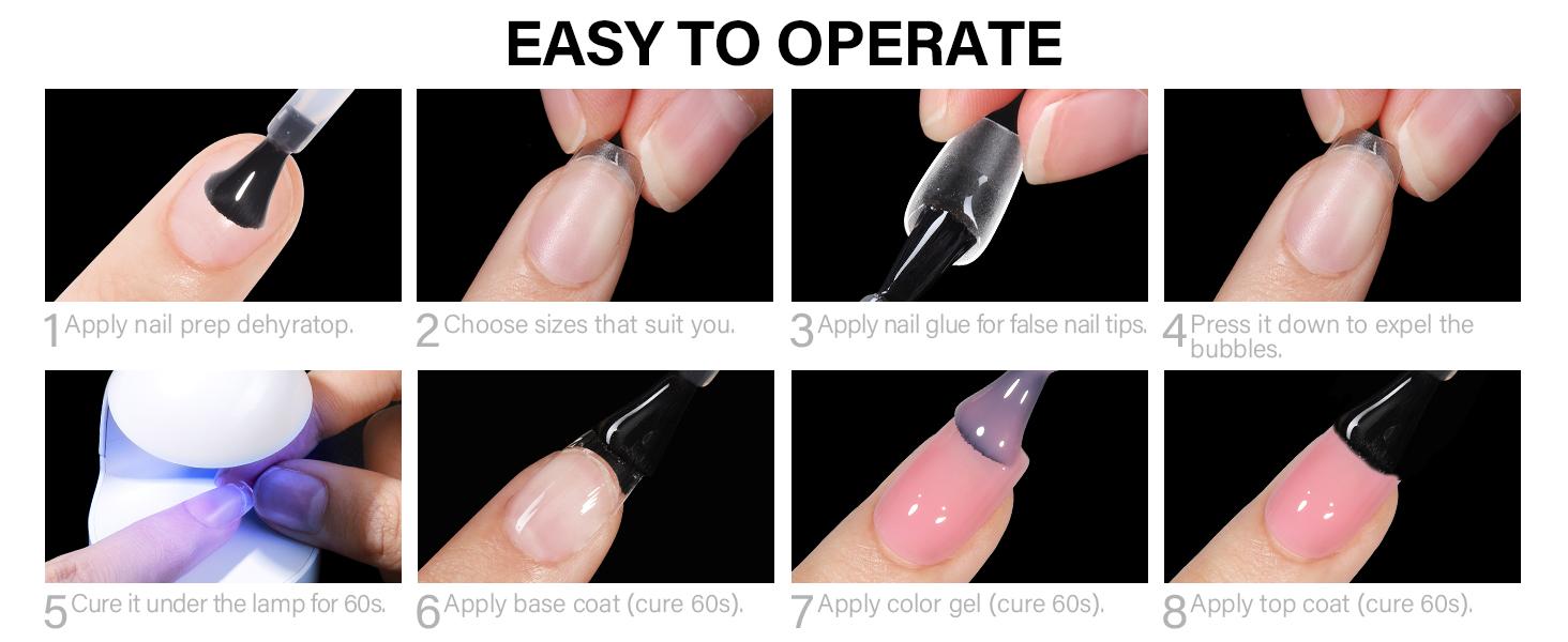 AILLSA Gel Nail Kit 240pcs Matte Almond Nail Tips with 2 In 1 Nail Glue and Nail Dehydrator, UV Light,Top Coat,2 nail color Polish Nail kit Beginners DIY Nails Tool at Home Manicure gelx Nails Birthday&Christmas Gift for Girls Nail Art Nail Care