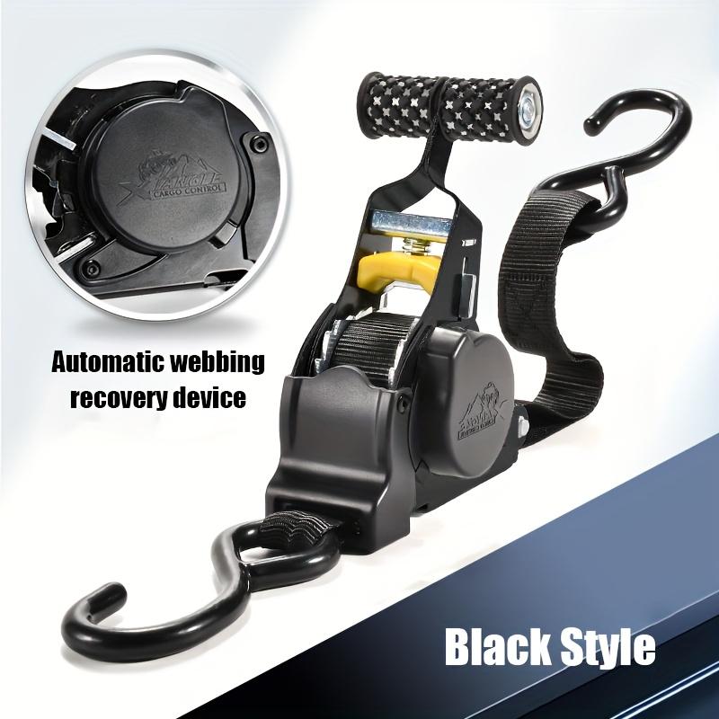 Automatic Retractable Cargo Tie Down Strap with Buckle Ultra Durable Nylon, Anti-Rust, Non-Slip, Secured Load Management, Cargo Trailer Straps, Perfect Holiday Gift