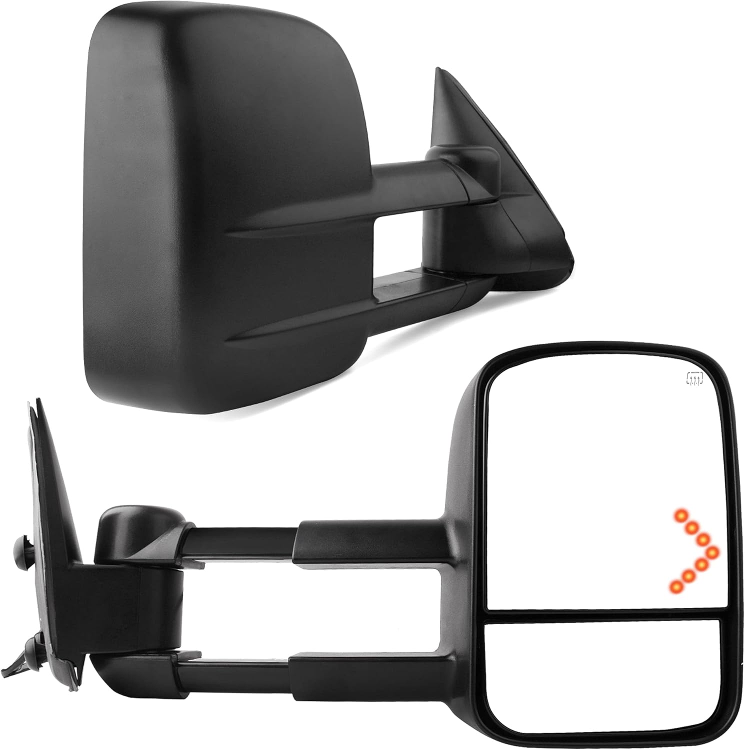 OEDRO Extendable Tow Mirrors Compatible with 2003-2006 Chevy Silverado Tahoe GMC Sierra Extendable Tow Mirrors, Arrow Signal Light Powered Heated OEDRO Extendable Tow Mirrors Compatible with 2003-2006 Chevy Silverado Tahoe GMC Sierra Extendable Tow Mirrors, Arrow Signal Light Powered Heated