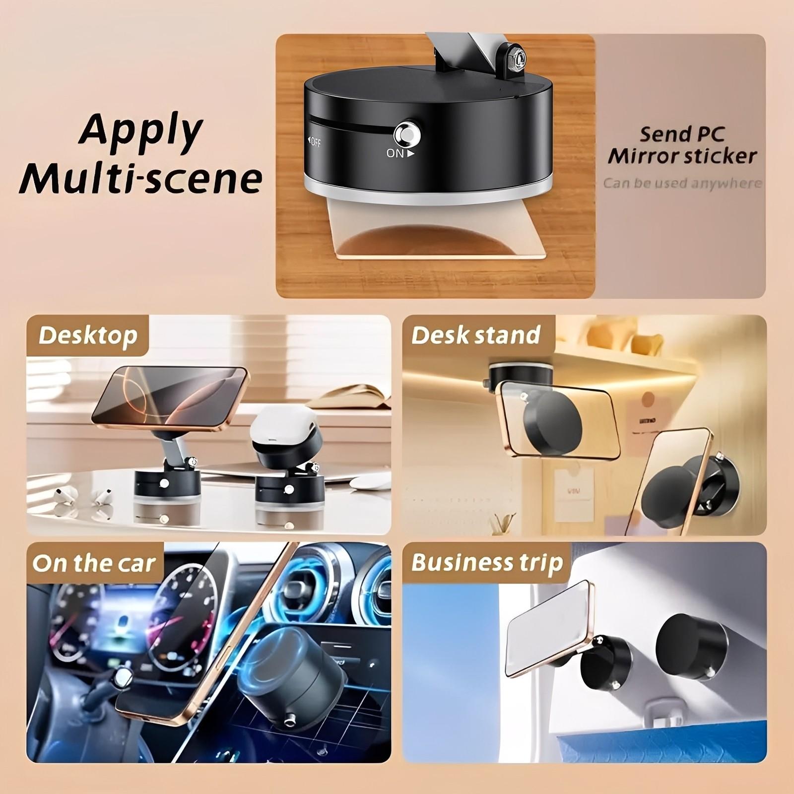 Universal Vacuum Suction Magnetic Phone Holder for Home Kitchen Bathroom and Travel Portable Foldable Mobile Phone Stand for All Smartphones