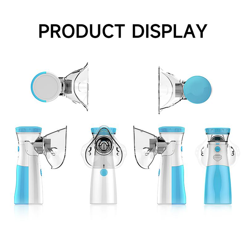 Portable Nebulizer, Compact Mesh Nebulizer, Auto-Cleaning Handheld Nebulizer for Adults and Children with Respiratory Problems, for Home, Office, Outdoor