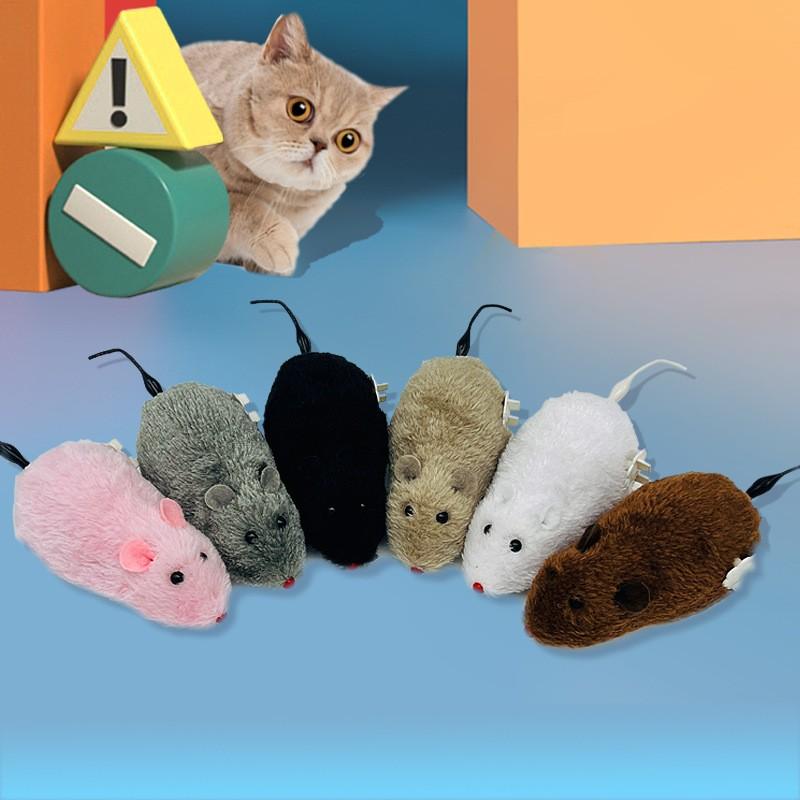 Interactive Indoor Cat Chasing Toy, Clockwork Simulation Mouse Toys, Pet Self-Entertaining Plaything, Fun Entertainment for Cats, Chasing Games