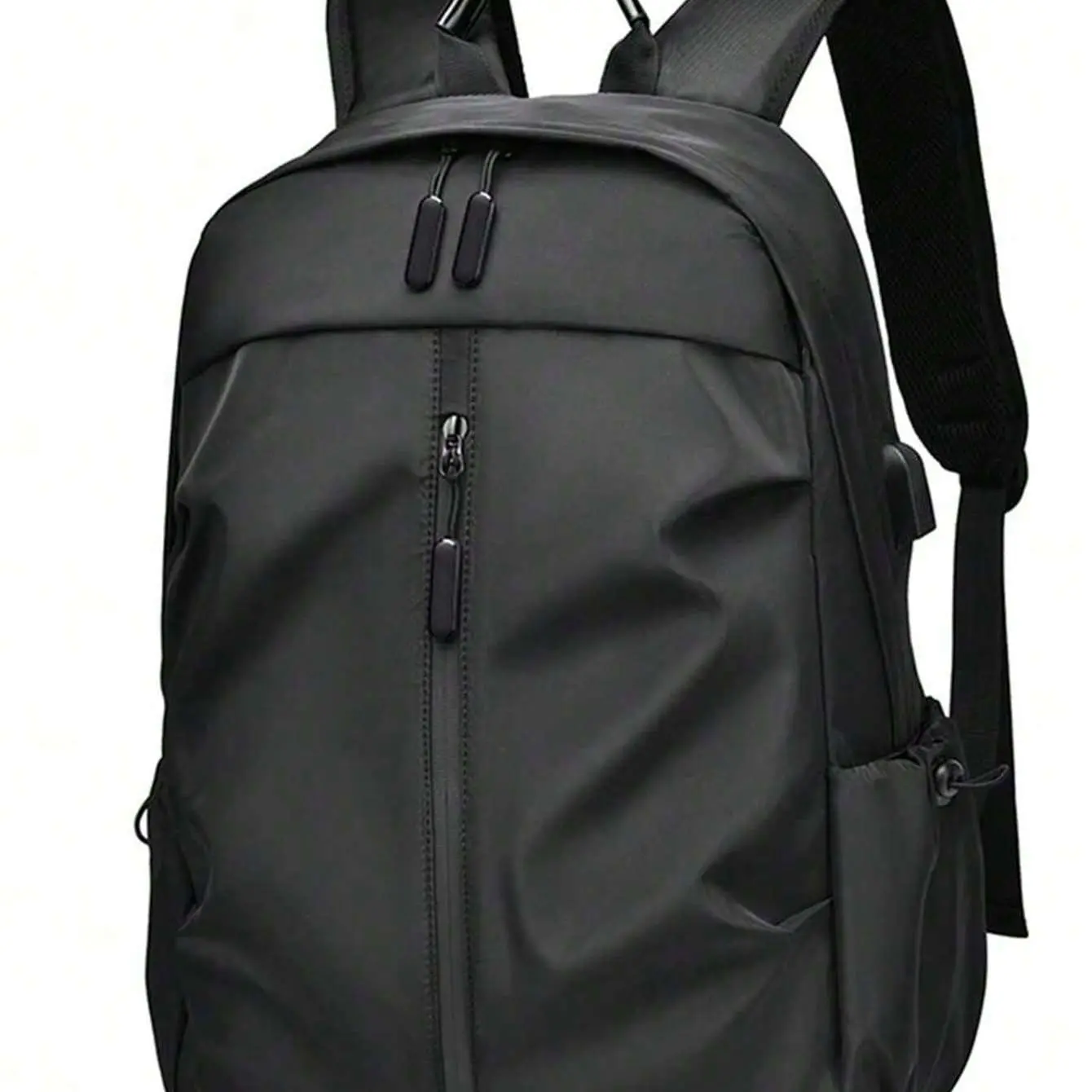 Black multi-pocket backpack for casual commuting, daily use and travel