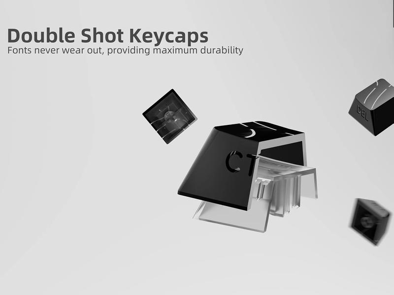 Minimalist Theme Side Engraved Translucent Keycap, Full Five Sided Heat Sublimation Keycap, Keyboard Accessories for Gaming