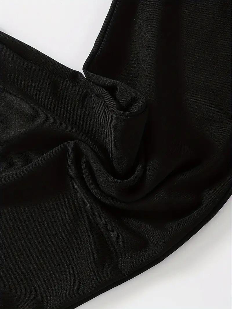 Girls' Kpop Print 2-Piece Set, Casual Sporty Short Sleeve Top & Bell Bottom Pants, Comfortable Elastic Waist, Spring Summer