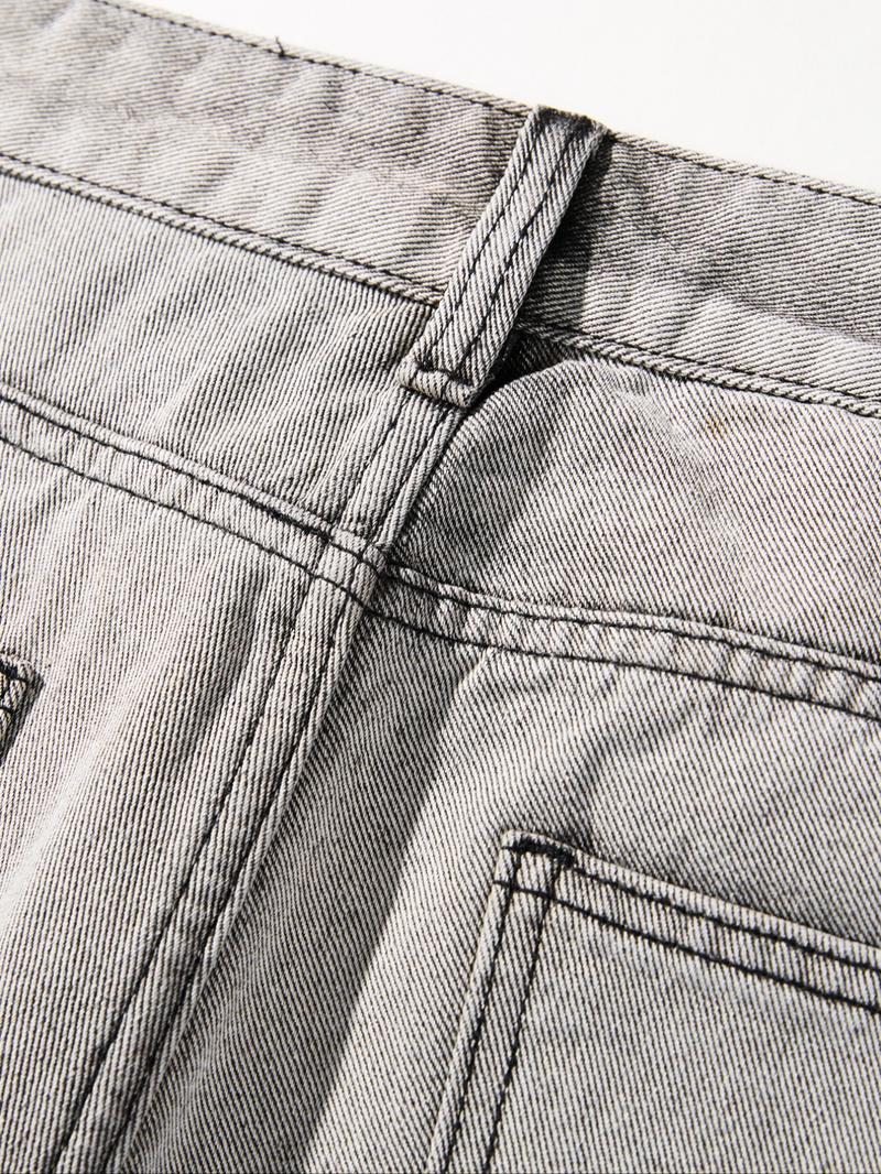 Men's Vintage Loose Denim Jeans, Gradient Washed, Y2K Street Style, Casual Straight Leg Wide Leg Jeans, Perfect Gift