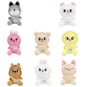 19cm New Arrivals Homeless Child Doll Plush SKZ Plush Doll Lee Know, Han, Seungmin Cute Sitting Doll Backpack Keychain Fan Gift