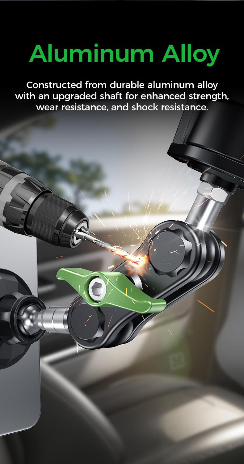 MAGIC JOHN Universal Car Phone Mount 360 Adjustable Strong Suction Easy Install