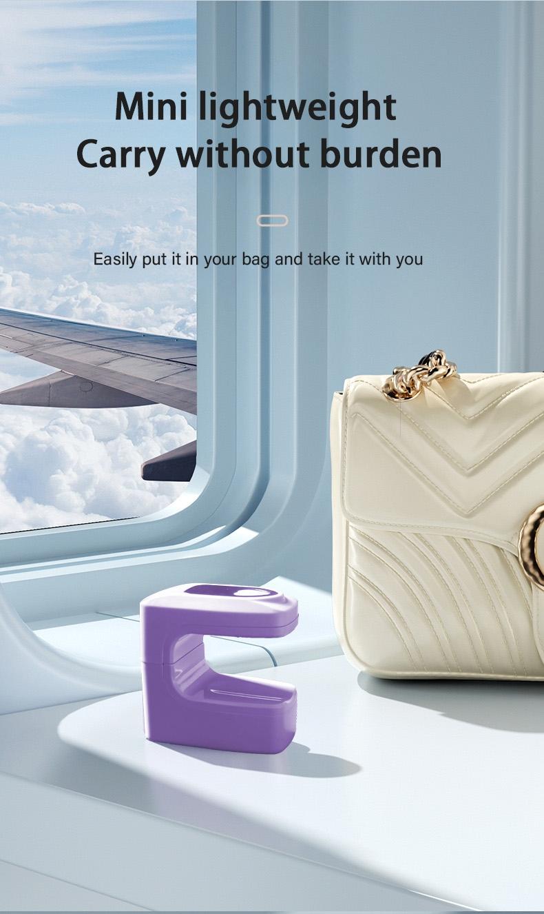 Mini UV Nail Lamp: USB rechargeable flash curing lamp, suitable for nail polish glue, UV light, LED display screen, portable nail lamp, nail dryer, nail care tools