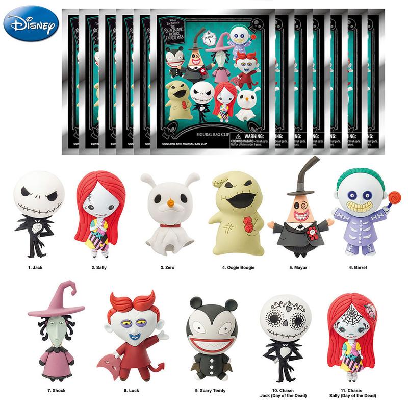 L-Disney Officially Licensed Nightmare Before Christmas Series Blind Bags Surprise Bags Lucky Bags Surprise Figural Keychains Keyring Random One Christmas Halloween Gifts