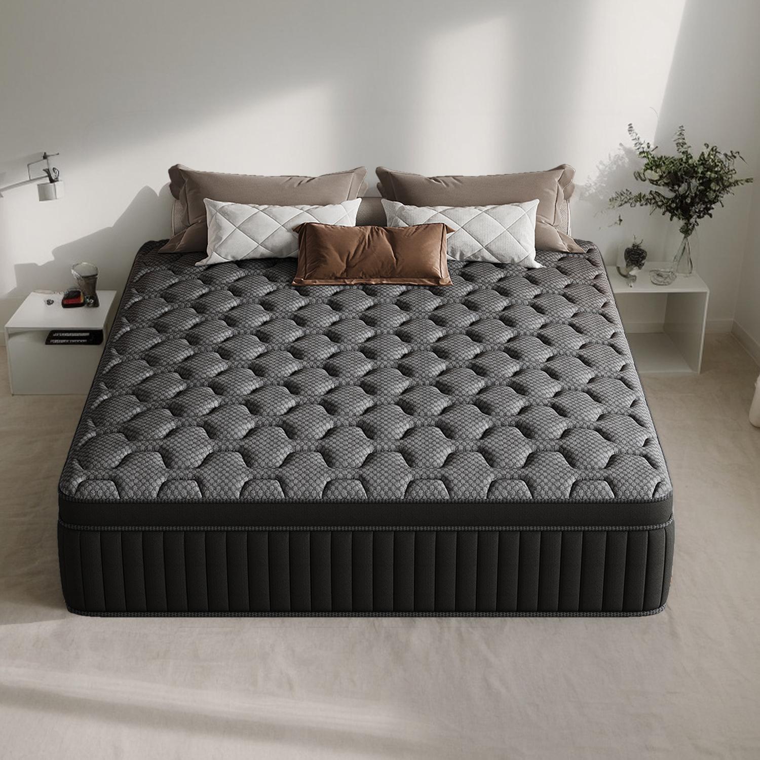 LODEIJA 8/10/12/14 Inch Twin, Full, Queen, King Mattress Memory Foam And Spring, Hybrid MattressMedium Firmness, Lumbar Support, For Home Rooms Hotels, Boxed Halloween ChristmasGift Furniture Ergonomic  size mattress Interior Modern size mattress