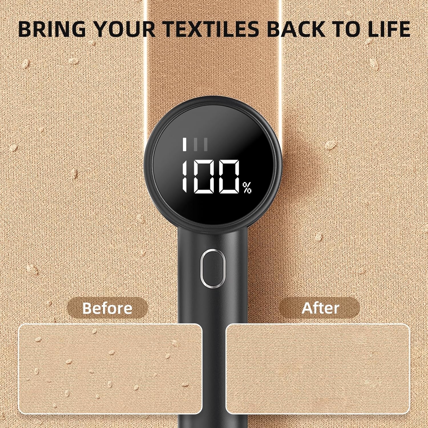 【Lentorgi】Electric fabric shaver, portable hair remover, pet home, rechargeable, lint collection container, LED digital display, 6-blade blade, safety lock, 3 speeds, 2600mAh, lasts for 1 hour, suitable for clothes, sweaters, sheets, sofa, blanket