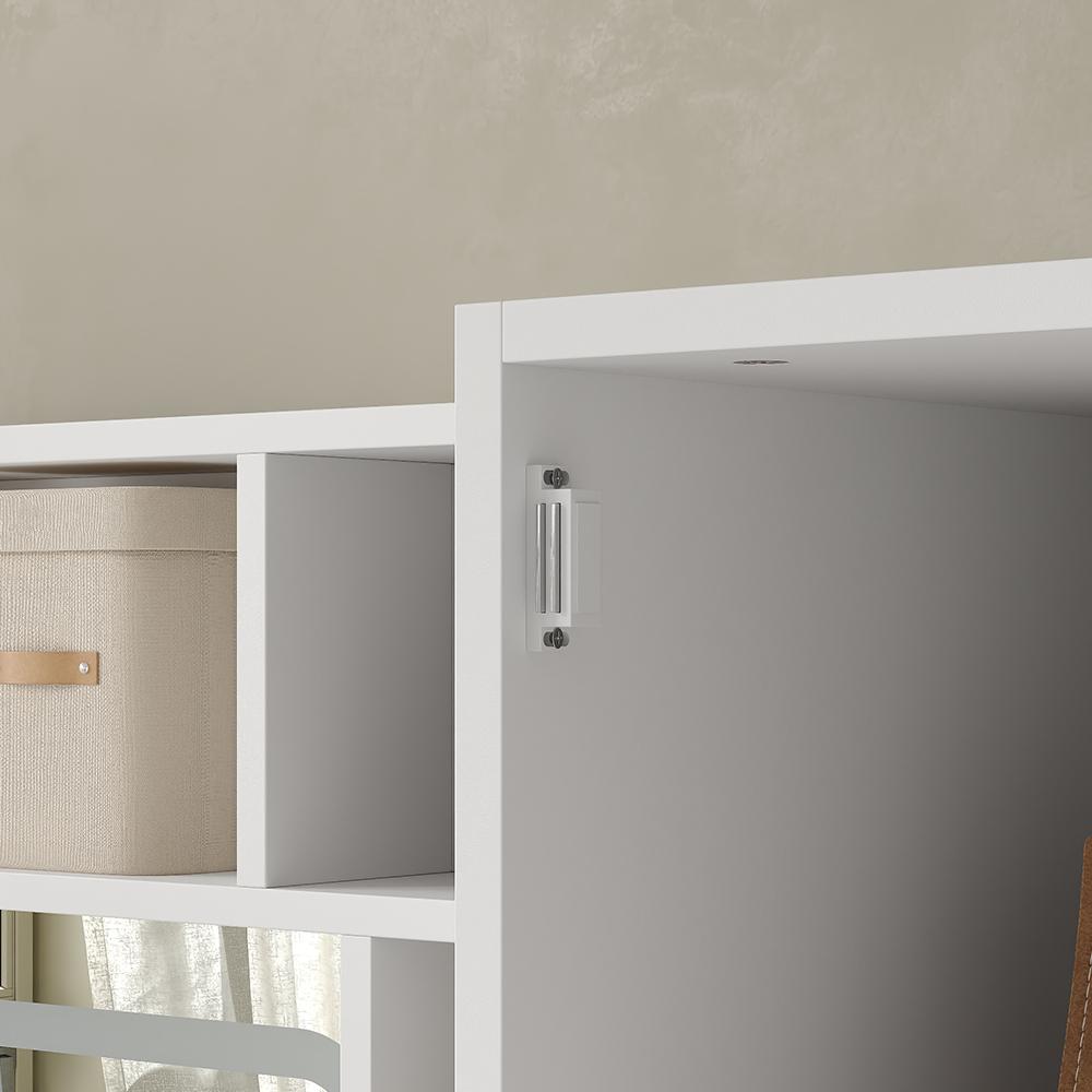 [Shipping by 3 Packages] FUSOU 2-in-1 Vanity Desk Full Length Mirror & LED Mirror with Power Outlet, Makeup Vanity 14 Drawers & 10 Shelves, Hidden Storage Capacity, Dimmable & 3 Color Lighting Dressing Table for Bedroom, White,Shipping by 3 Packages