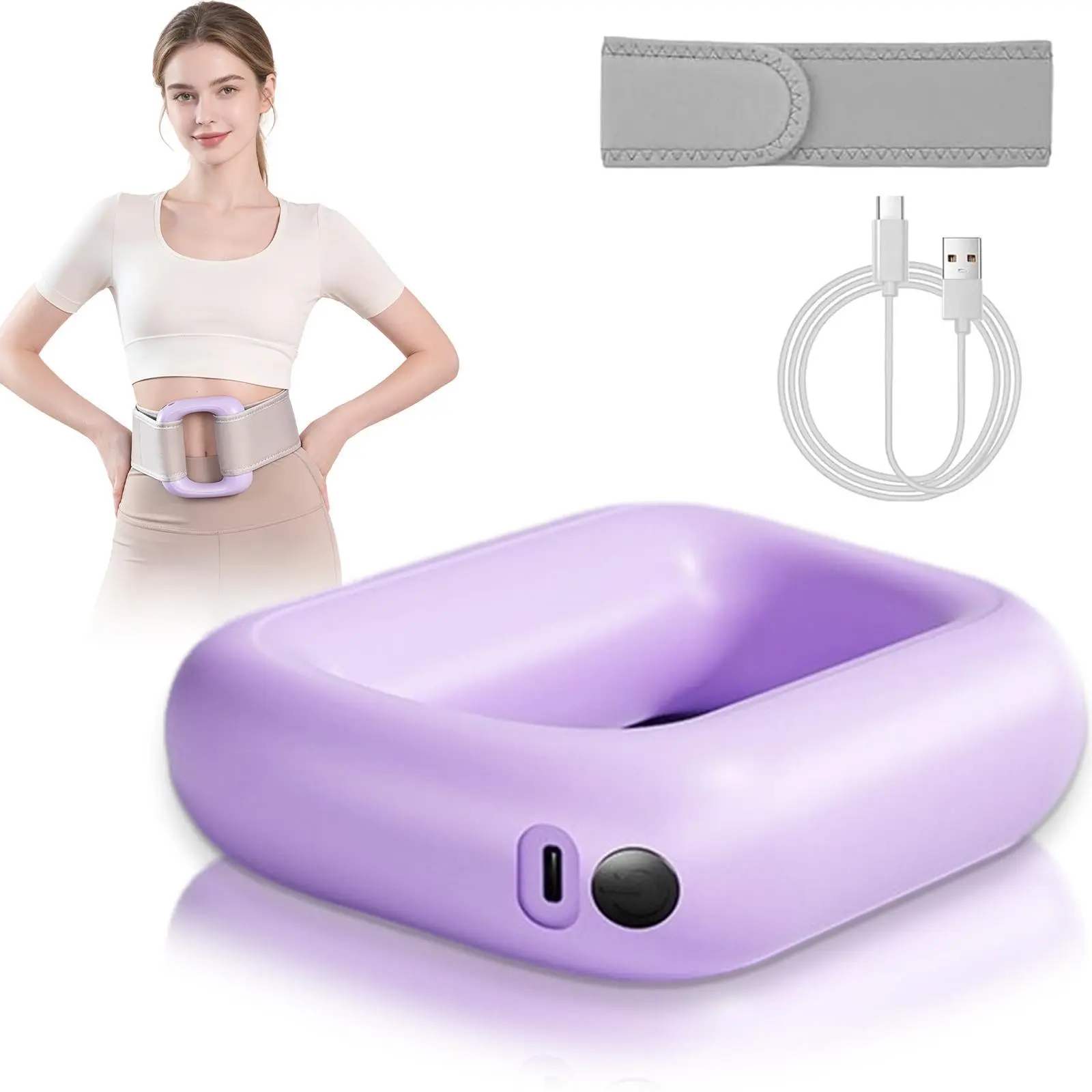 Portable Vibrations Cordless Vibration for Whole Body - 5 Speed Levels Neck & Shoulder Muscle Relief Deep Tissue Percussive Massager for Relaxation Pink & Gray Design