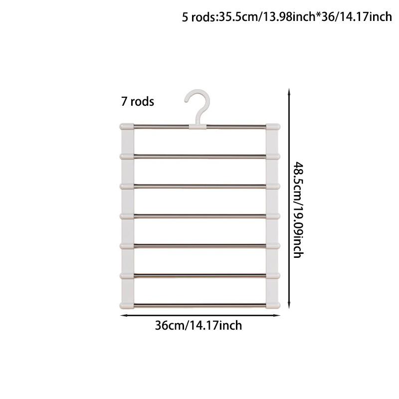 Multi-Layer Home Use Seamless Pants Hanger, Foldable Clothes Rack Space Saving Closet Organizer, Multifunctional Hanger, Durable Storage Solution