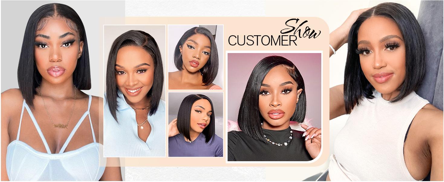 Nerkre TiktokShop Ginger Water Wave Bob Wig Human Hair 13x4 HD Transparent Lace Front Human Hair Wig 180% Density Orange Color Short Bob Wig Glueless Wigs Human Hair Pre Plucked With Baby Hair for Women