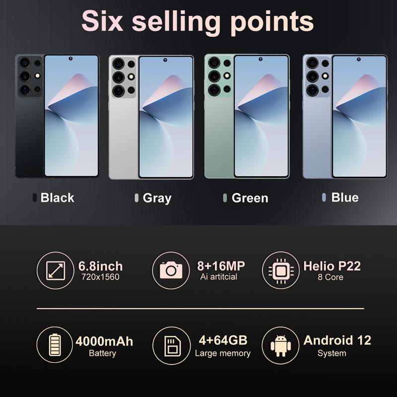 M26 Ultra Smart Android Phone 6.8 Inch Large Screen 4GB+64GB ROM 4000mAh Battery Octa-core Processor Smartphone Cellphone M26 Ultra Smart Android Phone 6.8 Inch Large Screen 4GB+64GB ROM 4000mAh Battery Octa-core Processor Smartphone Cellphone