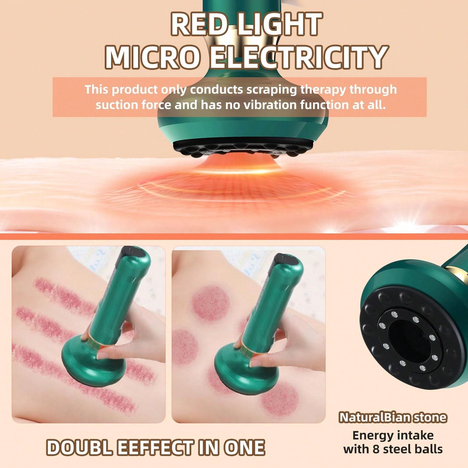 Body Gua Sha Scraping Massager, Cupping Kit for Massage Therapy, Cellulite Massager with 12 Suction Modes, Rechargeable & Cordless