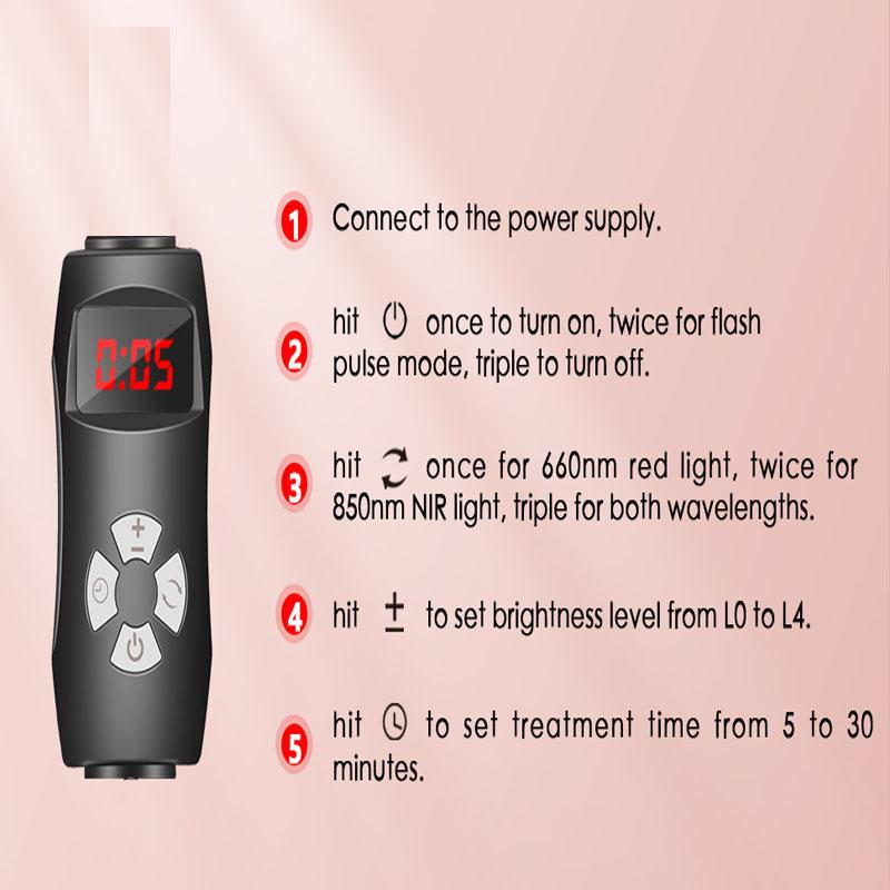 USB4-tube 660 nm 850 nm near-infrared light panel red light with timer surface and body household device with adjustable bracket