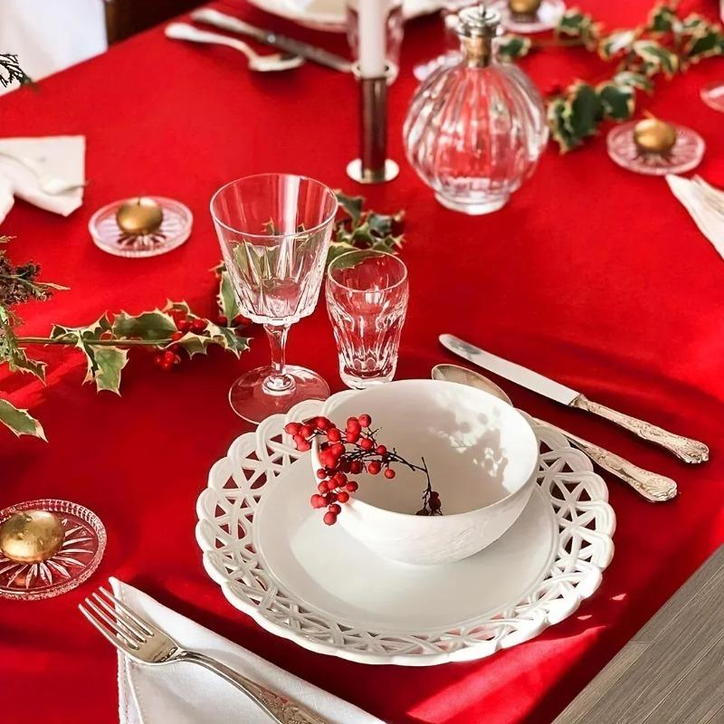 Polyester Rectangular Elastic Universal Protective Cover For Home Parties, Banquets, Picnics, Wedding Decorations, Rectangle Tablecloth