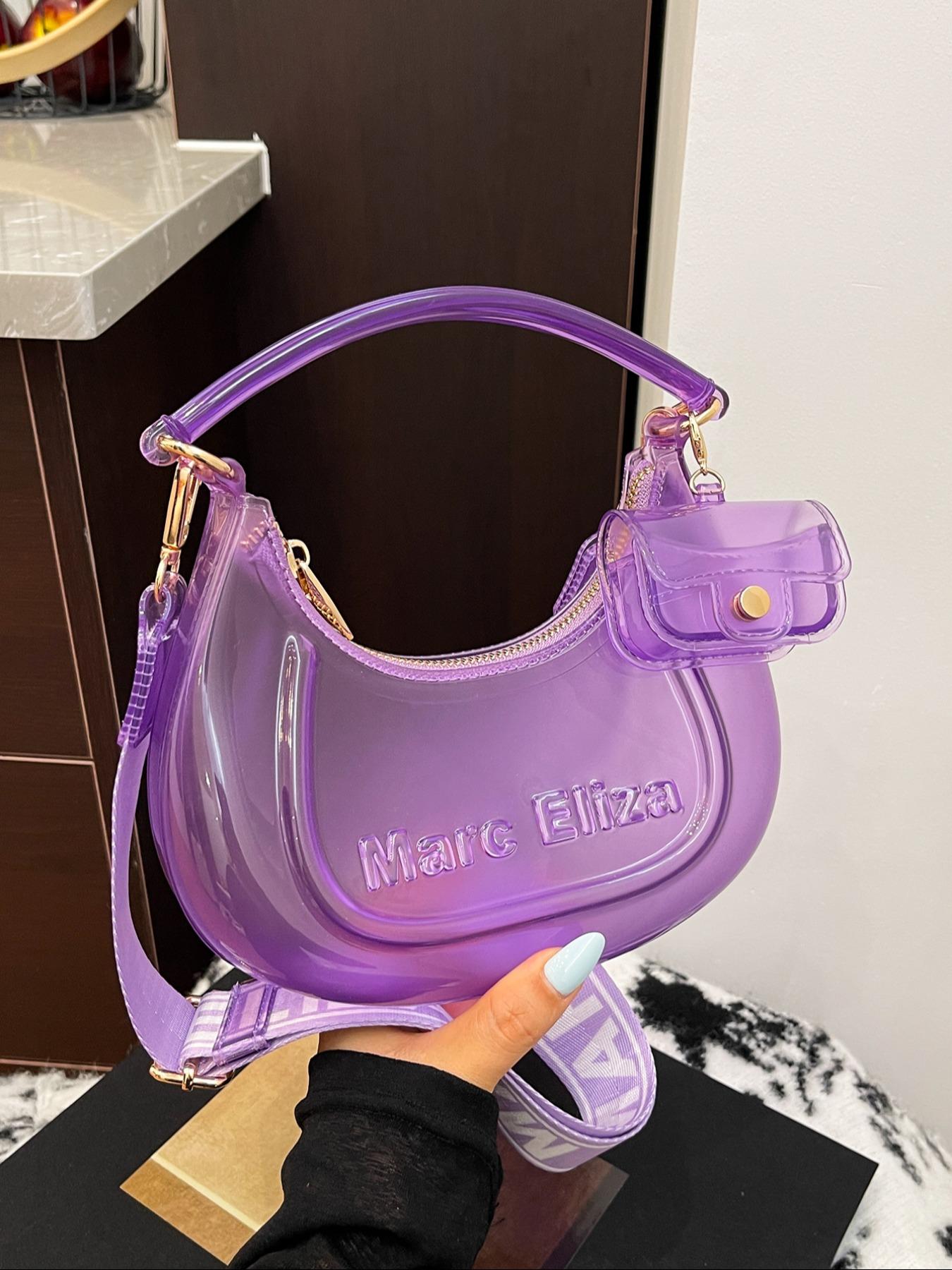 2026 New European and American Style Korean Version Unique Design High-End Crossbody Bag, Small Handbag, Transparent Shell Bag, Jelly Bag
