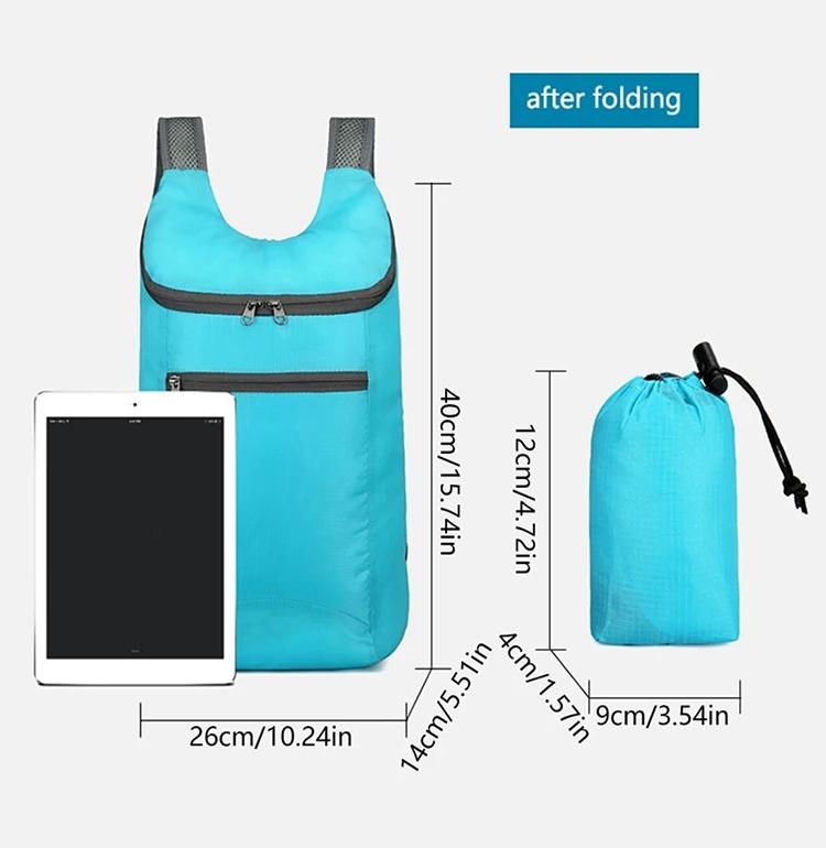 Men's and Women's Outdoor Sports Waterproof Foldable Backpack Large Capacity Portable Camping and Hiking Day Bag Travel Backpack