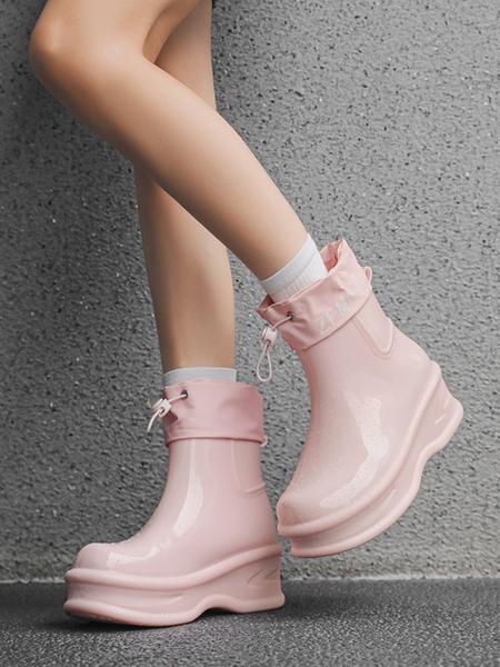 Women's Waterproof Non-slip Rain Boots, Fashionable Design Rain Boots for Outdoor, Casual Rain Shoes for Women & Girls, Footwear, Waterproof Wellington Boots