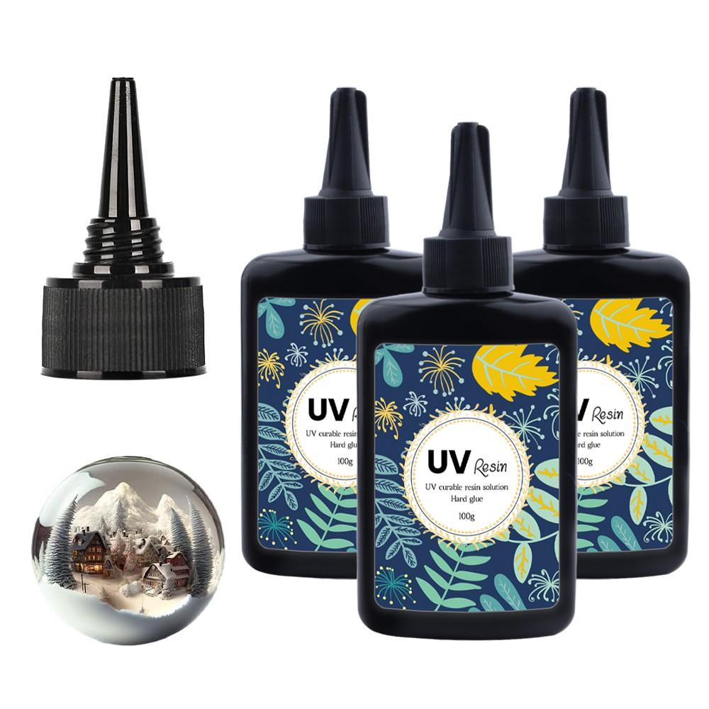 UV Resin Kit, Hard UV Resin, UV Curable Resin, Fast Curing Resin for Jewelry Making, DIY Craft Decoration, Coating, Hard Glue, Low Odor